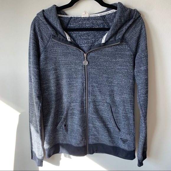 Roxy Two Toned Blue Zip Hoodie - Picture 8 of 8